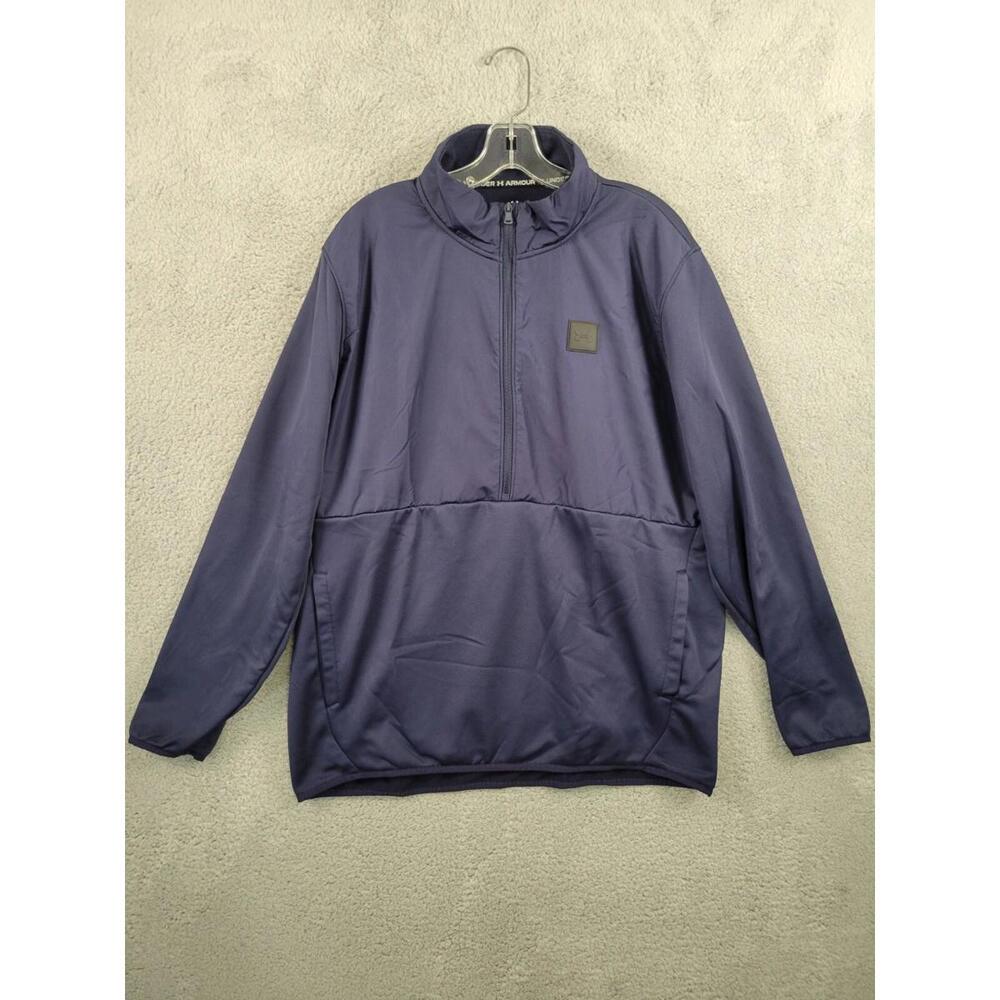 Under Armour Mens XL AF Storm 1/2  Zip Long Sleeve Sweatshirt Blue 1373851.